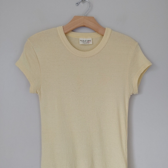 Michael Stars Shine Fallon Tee Short Sleeve Top One Size Yellow - Picture 8 of 16